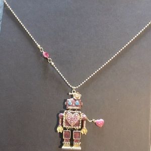 Betsey Johnson Robot Necklace